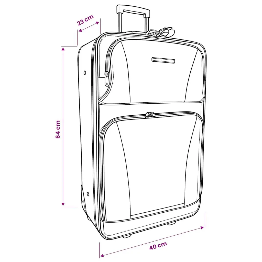 5 Piece Trolley Luggage Set for Travelers