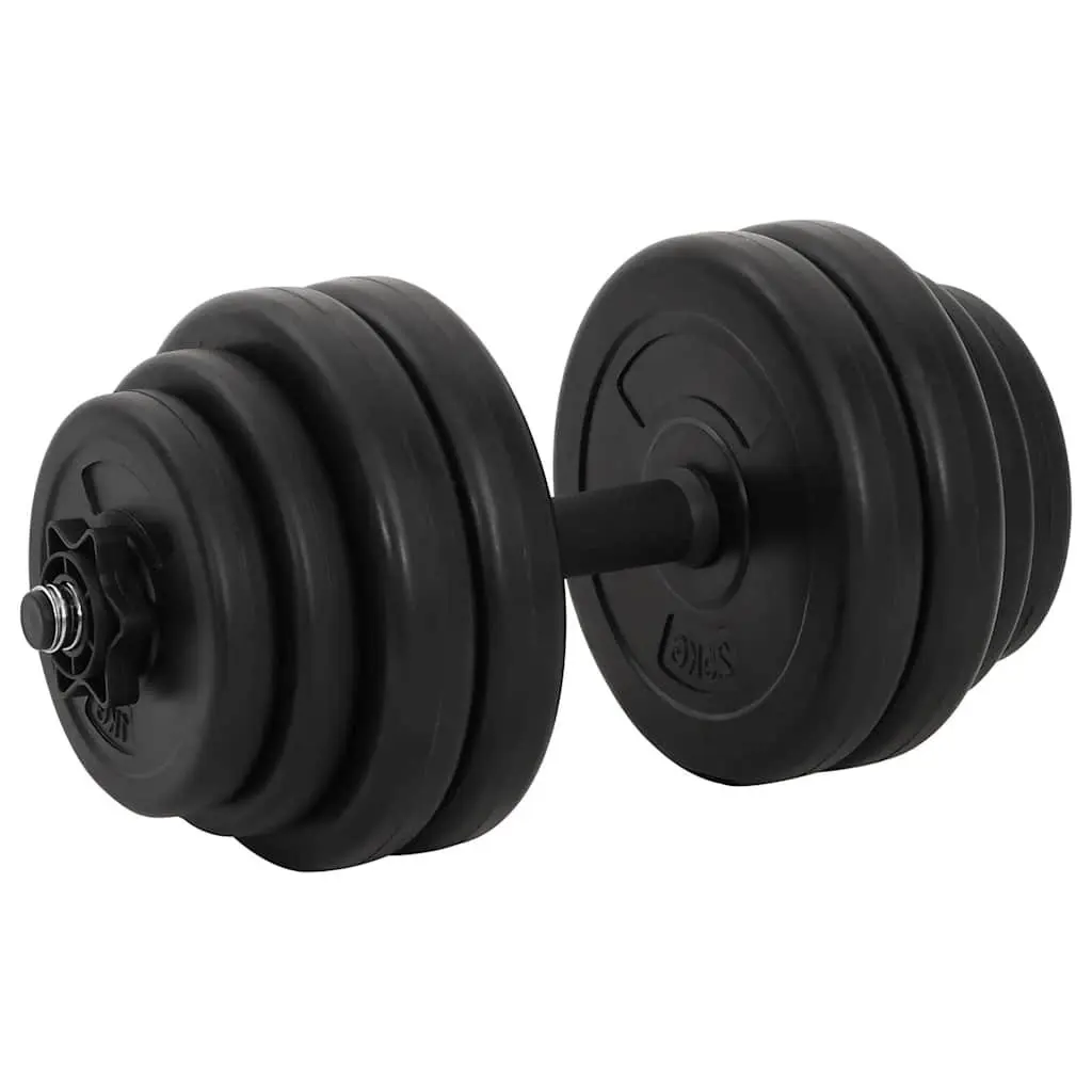 Dumbbells Red 15kg Ergonomic Anti-Slip Handles Strength Training Set