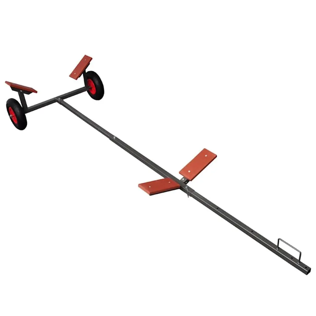 Boat Trailer Black 160 kg Capacity 3 Way Adjustable Frame Pneumatic Tyres