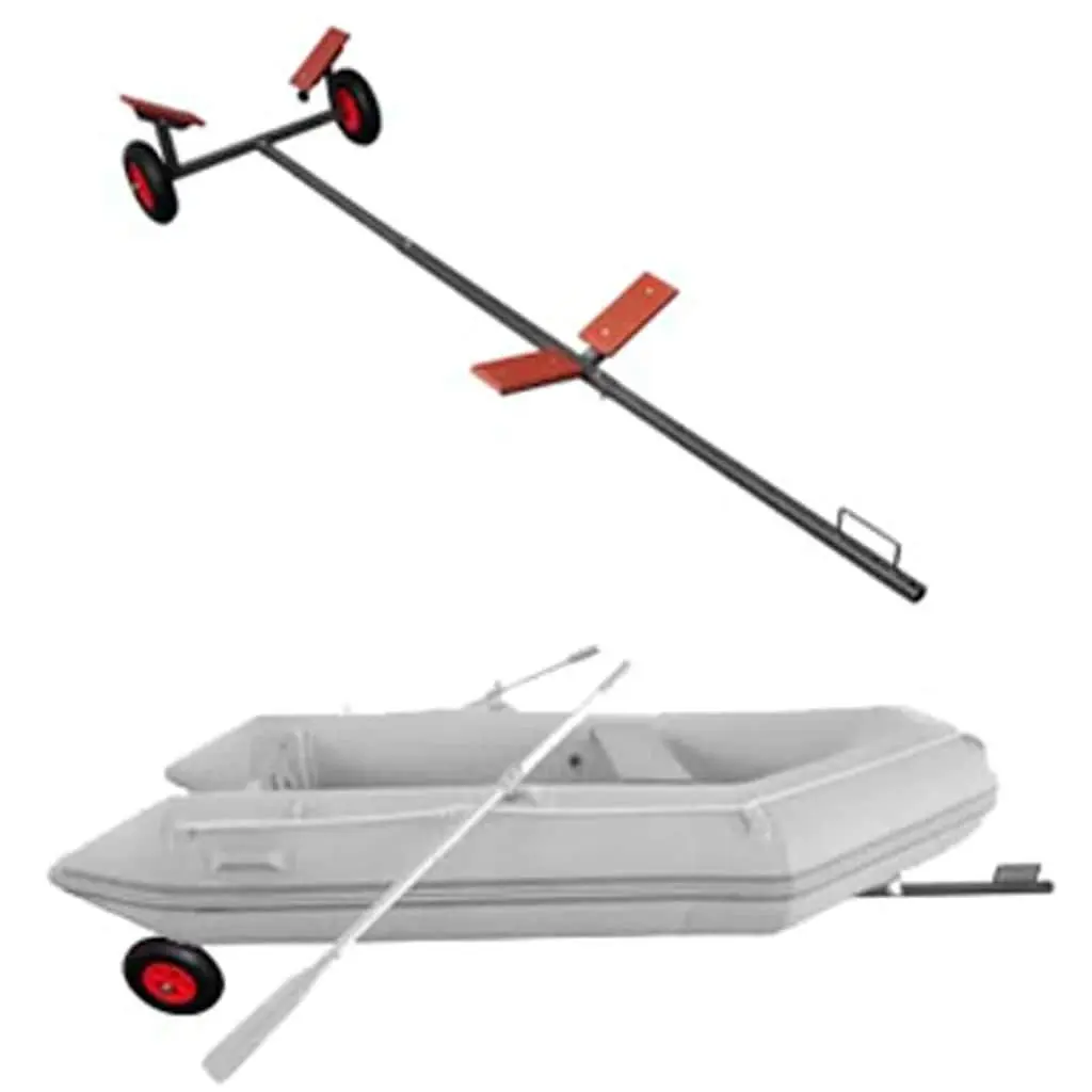 Boat Trailer Black 160 kg Capacity 3 Way Adjustable Frame Pneumatic Tyres