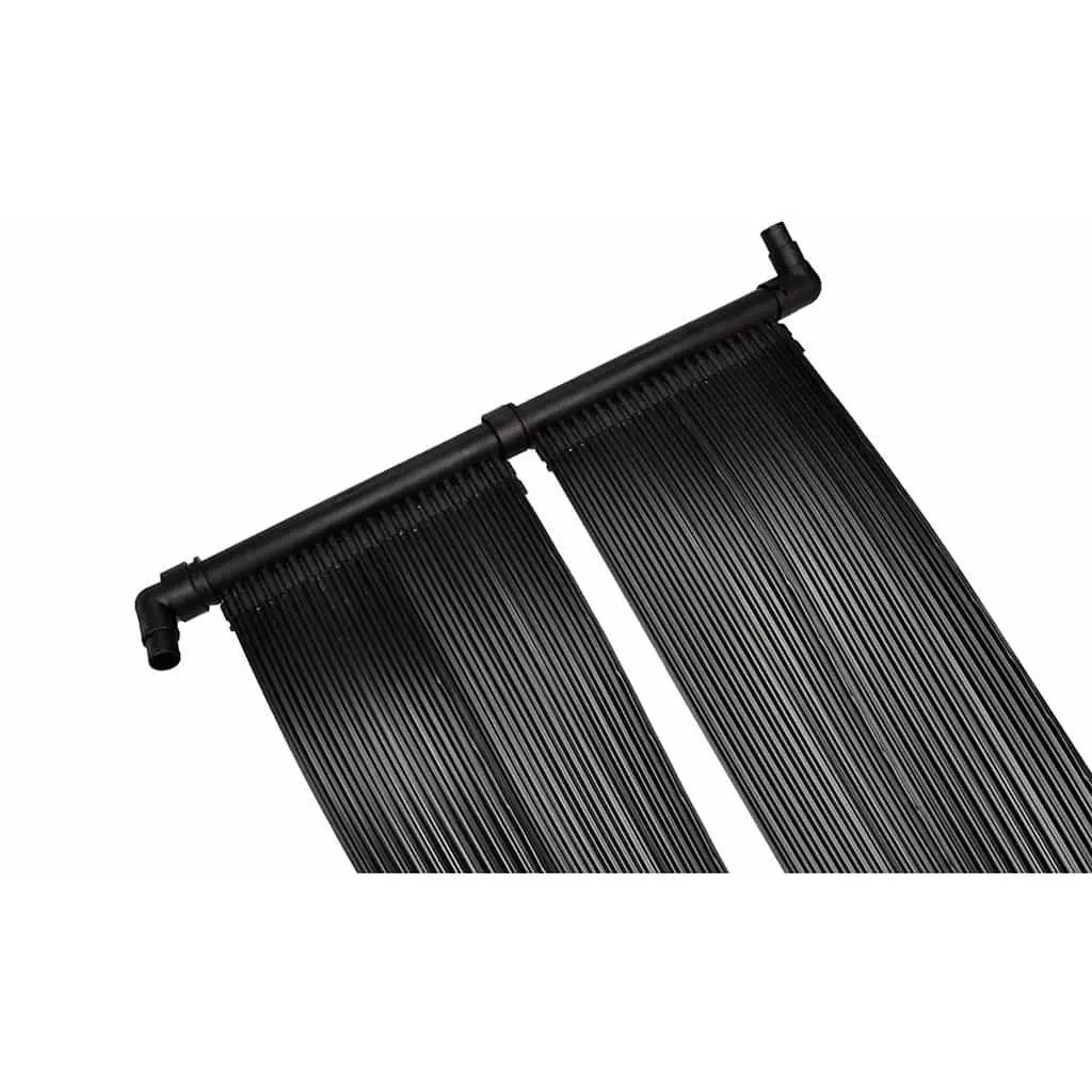 Solar Pool Heater Panel Black 80x620cm Ground Roof Mount Water Temperature Warmer