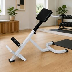 Back Extension Bench Home Gym Exercise Machine Adjustable Height Black