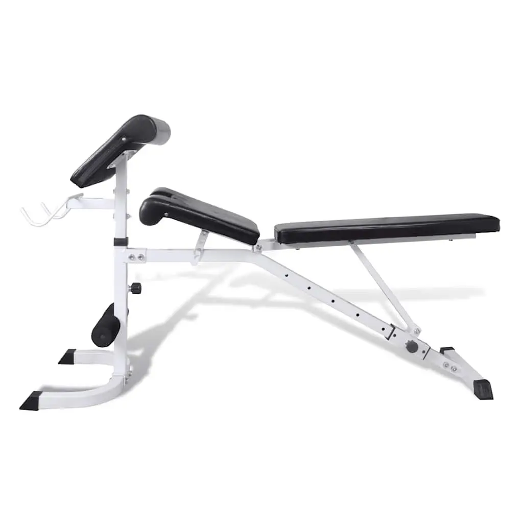 Adjustable Workout Bench White Multi-Exercise Home Gym Fitness Training Equipment