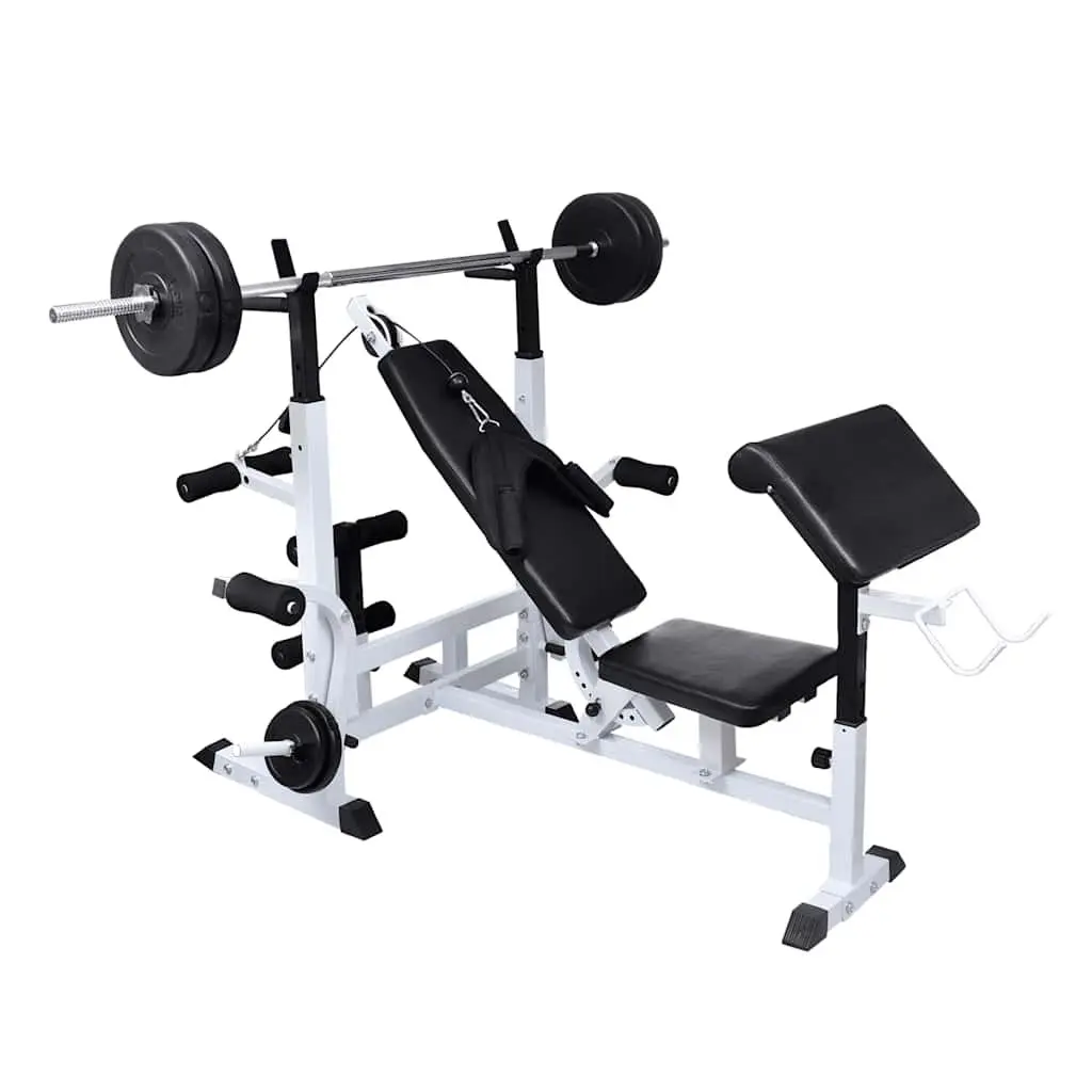 Weight Multi Bench Black Adjustable Home Gym Training Equipment for Arm Leg Back Muscles Workout