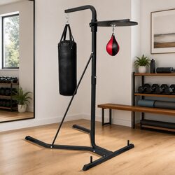 2 Way Boxing Stand Punching Bag Holder Speedball Platform Home Gym Training