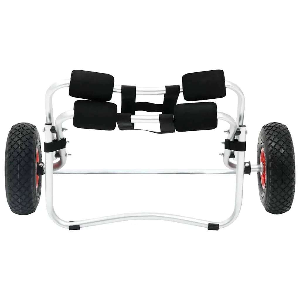 Kayak Trolley Cart Black Lightweight Aluminum Portable Transport with Inflated Rubber Wheels