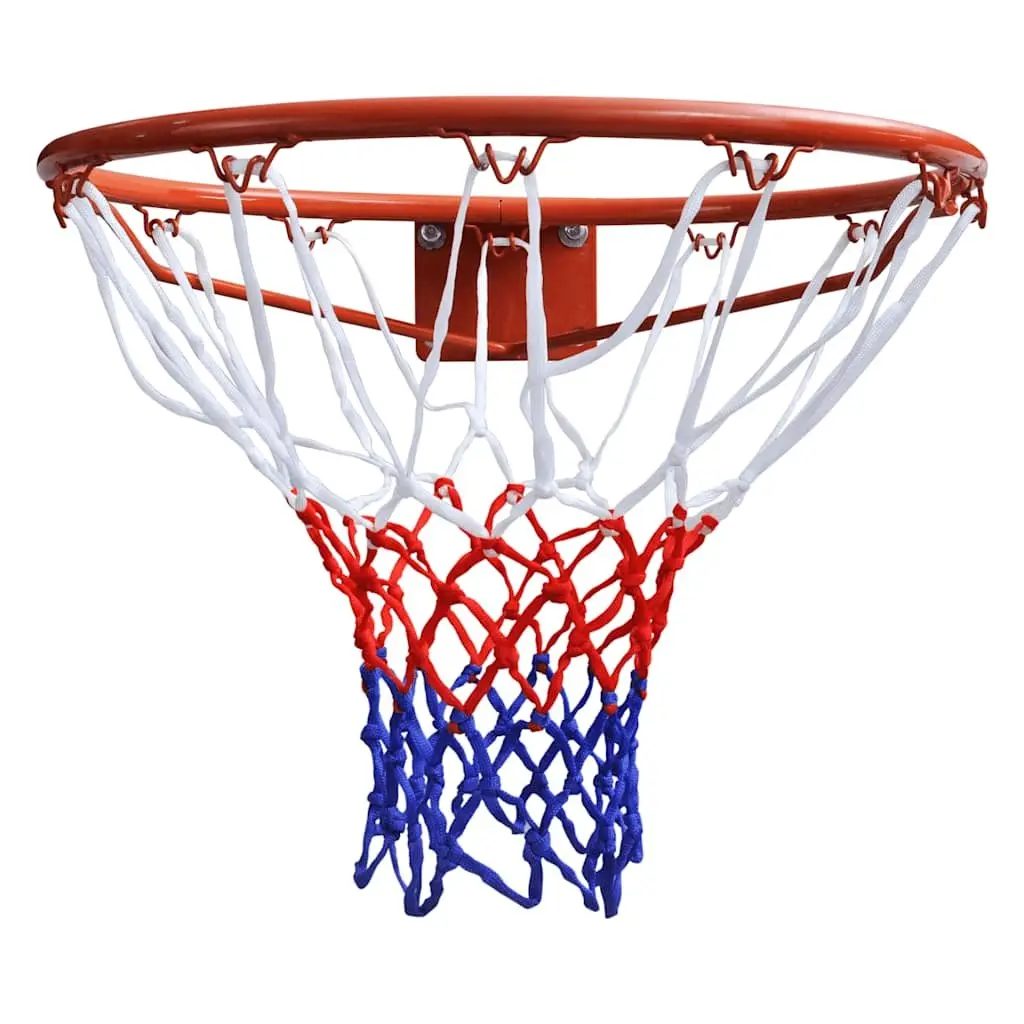 Basketball Rim Hoop Set Orange 45cm Heavy-Duty Steel Frame Durable Net Indoor Outdoor Play