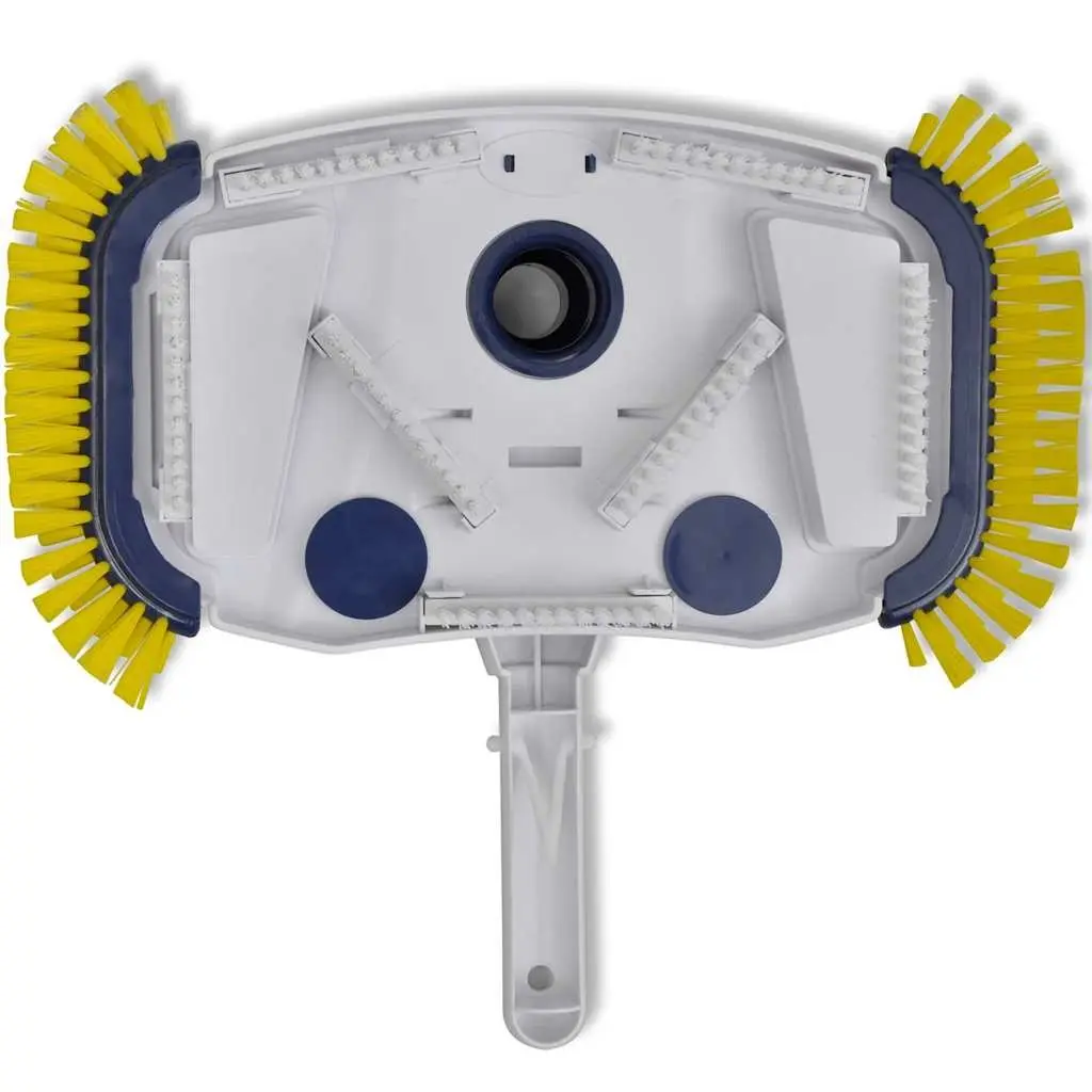 Pool Vacuum Head Cleaner Brush Blue 32mm 38mm Hose Connection 7 Bottom Brushes 2 Side Brushes