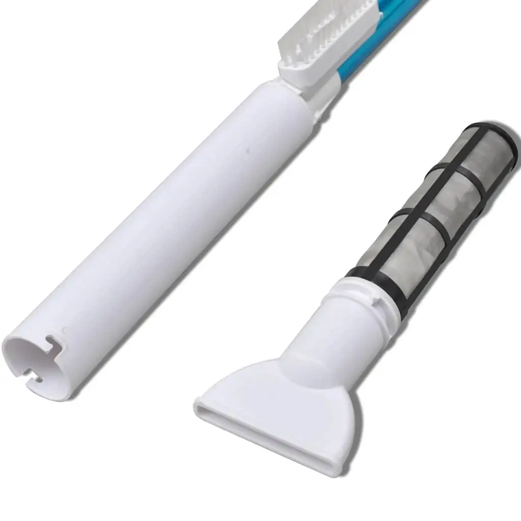 Automatic Pool Vacuum Cleaner Battery Operated Telescoping Aluminium Handle Detachable Scrubbing Brush