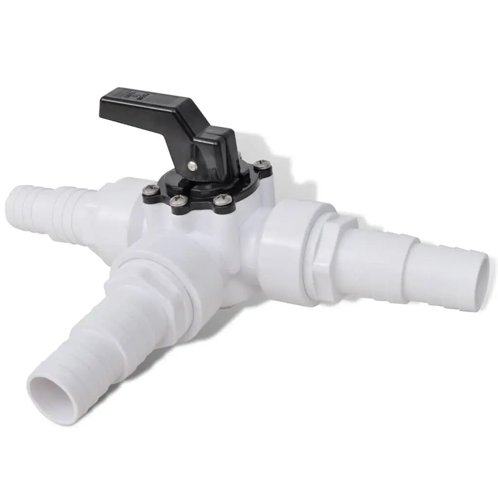 Pool Solar Heater Bypass Kit 3-Way Valve T-Connector Steel Clamps Tube Couplings 32mm 38mm Compatible