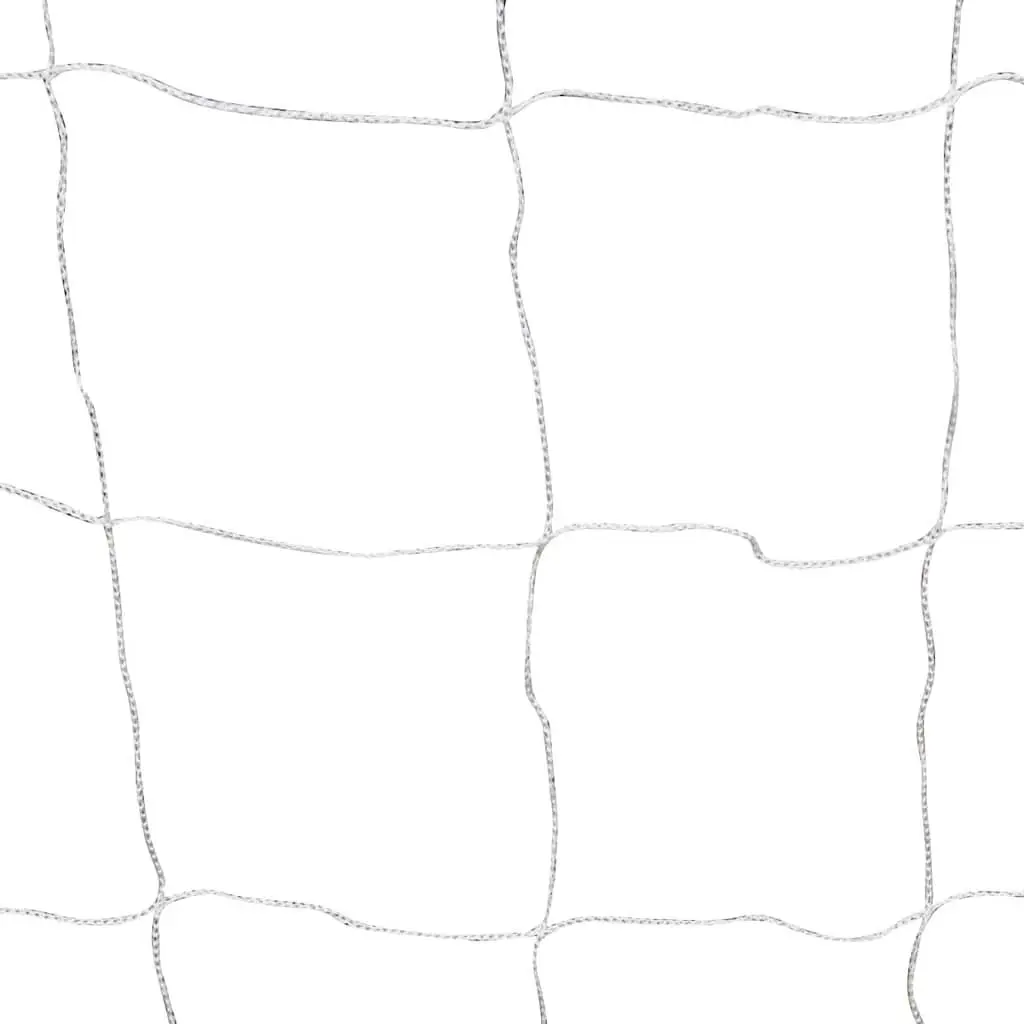 Soccer Goal Post Set White 240x90x150cm Steel Frame Weather-Resistant Polyester Net