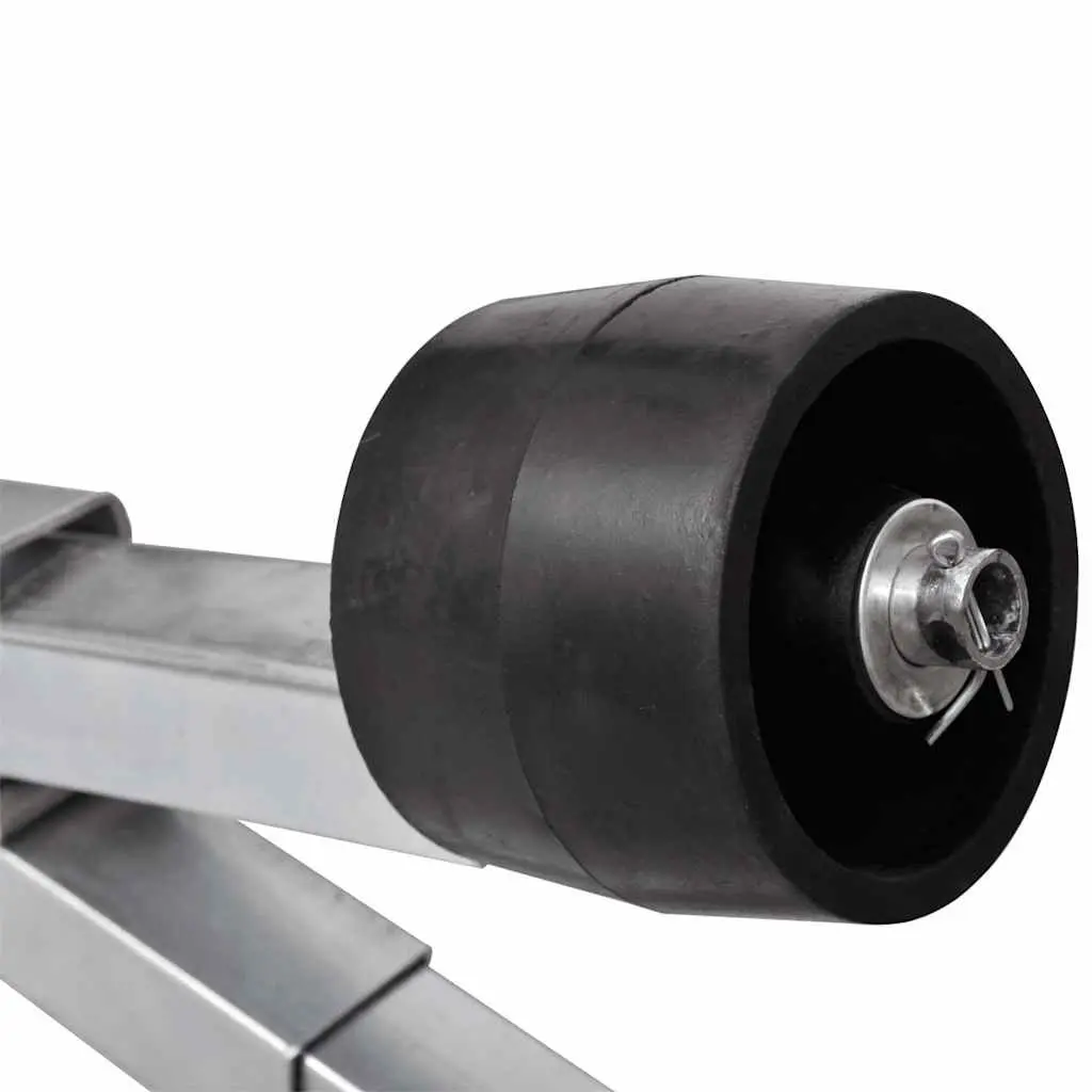 Boat Trailer Bottom Support Bracket Silver Adjustable with Keel Rollers