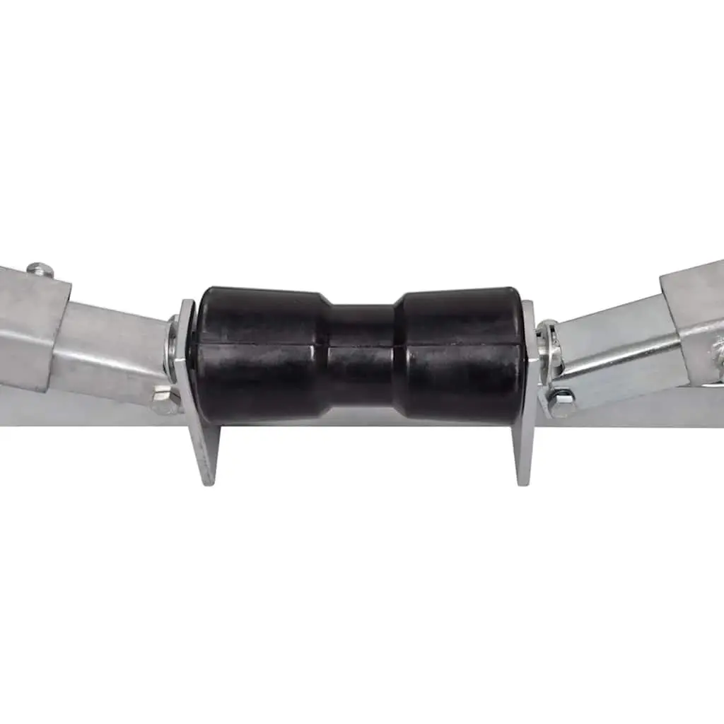 Boat Trailer Bottom Support Bracket Silver Adjustable with Keel Rollers