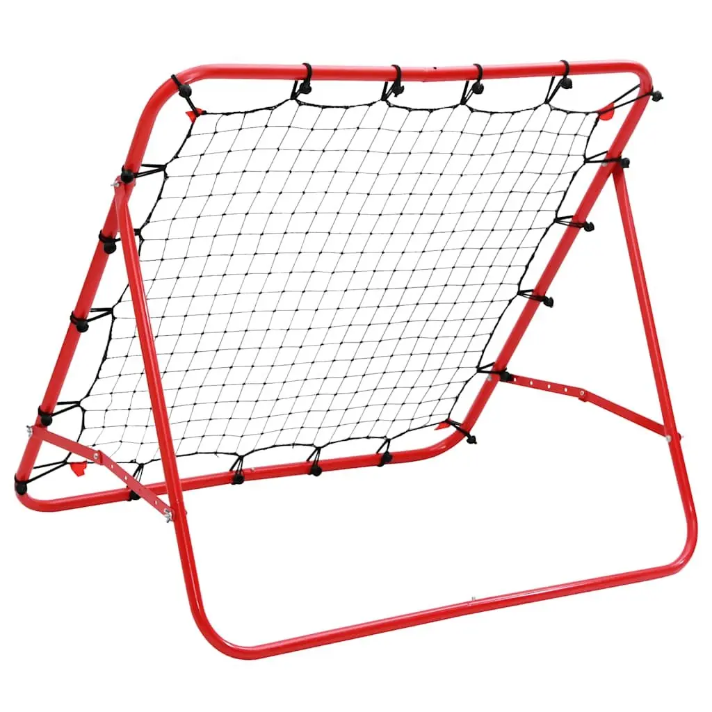 Football Kickback Rebounder White 100x100cm Adjustable 4 Angles Training Net Goal