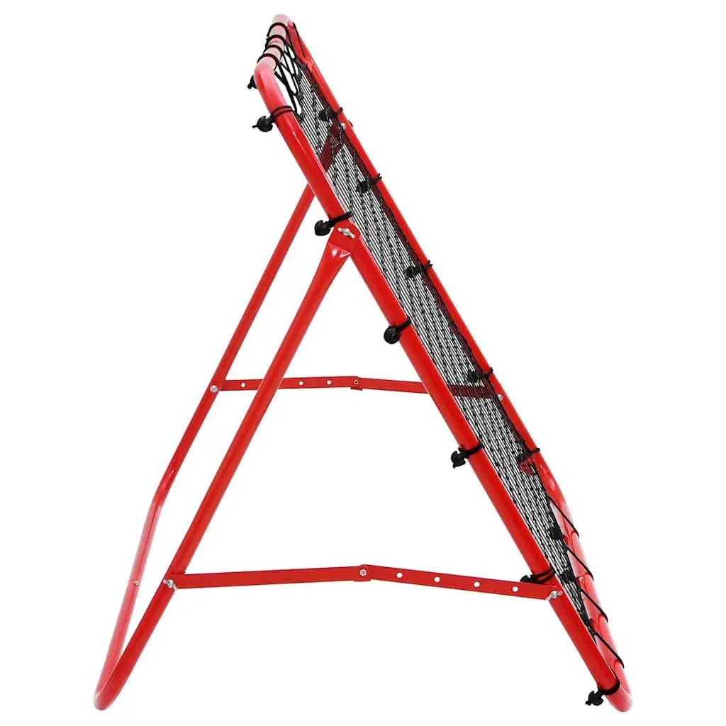 Football Kickback Rebounder White 100x100cm Adjustable 4 Angles Training Net Goal