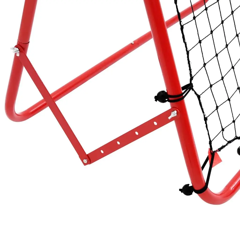 Football Kickback Rebounder White 100x100cm Adjustable 4 Angles Training Net Goal