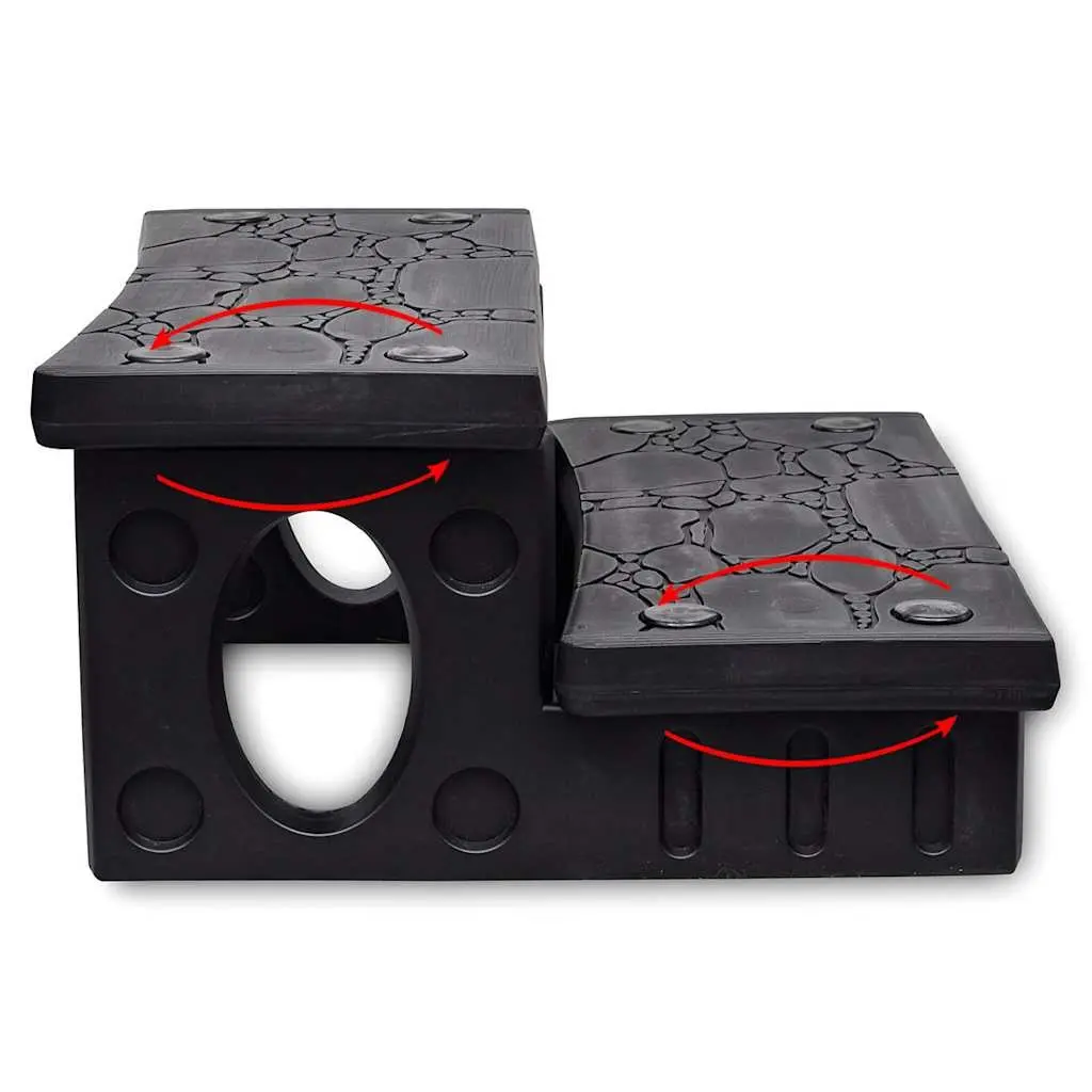 Spa Steps Black Lightweight Non-Skid Access Reversible Treads