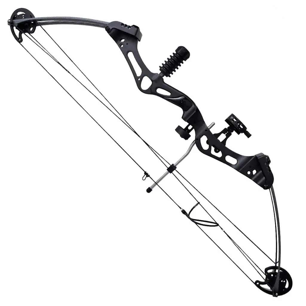 Compound Bow Black 35 Inch Adjustable Draw Weight 40 to 50 lbs Lightweight