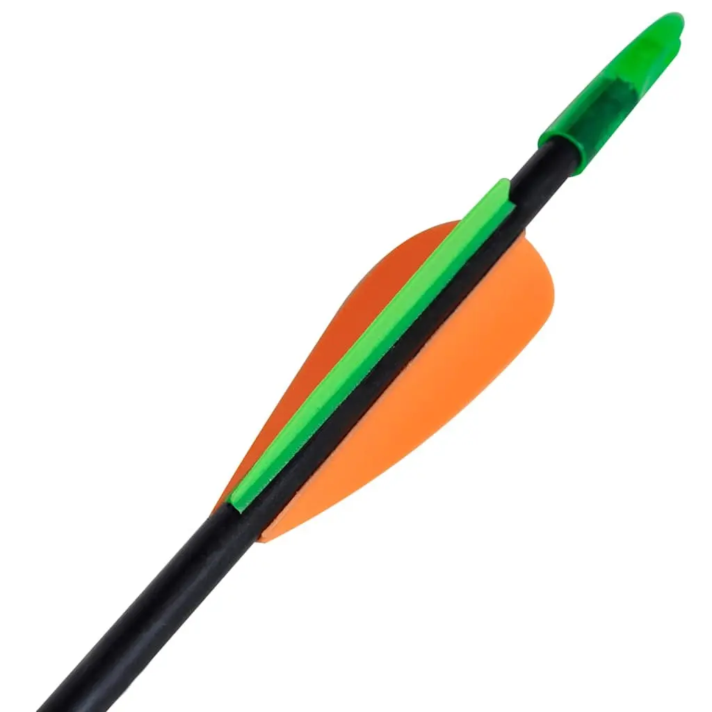 Recurve Bow Arrows 30" Fiberglass 12 Pieces Set Archery Shooting Multicolour