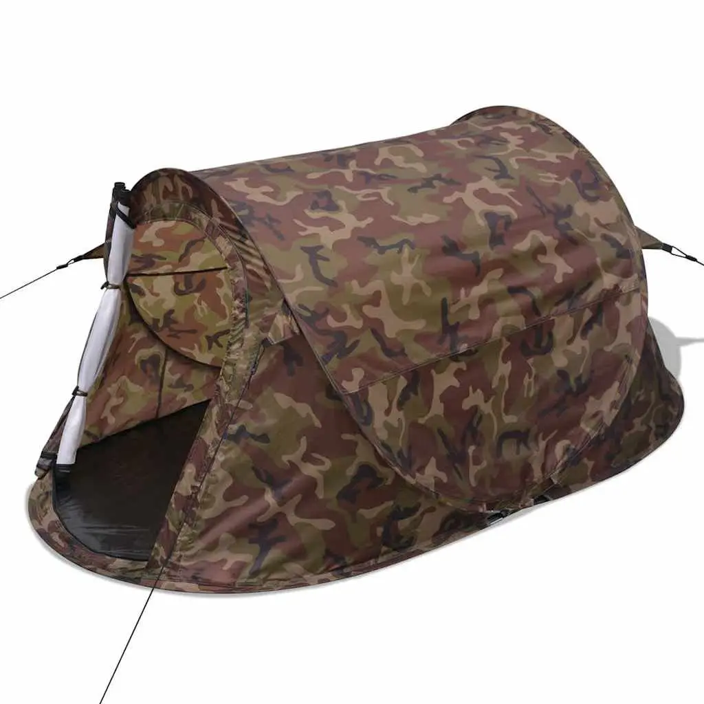 2-Person Pop-Up Camping Tent Silver Lightweight Portable Quick Setup Mosquito Net