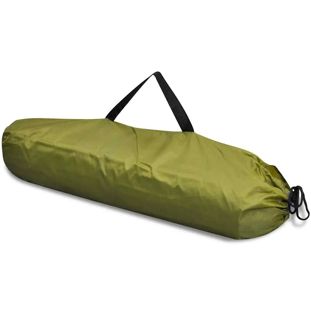 Portable Shower Privacy Tent Green Fiberglass Poles Compact Carrying Bag