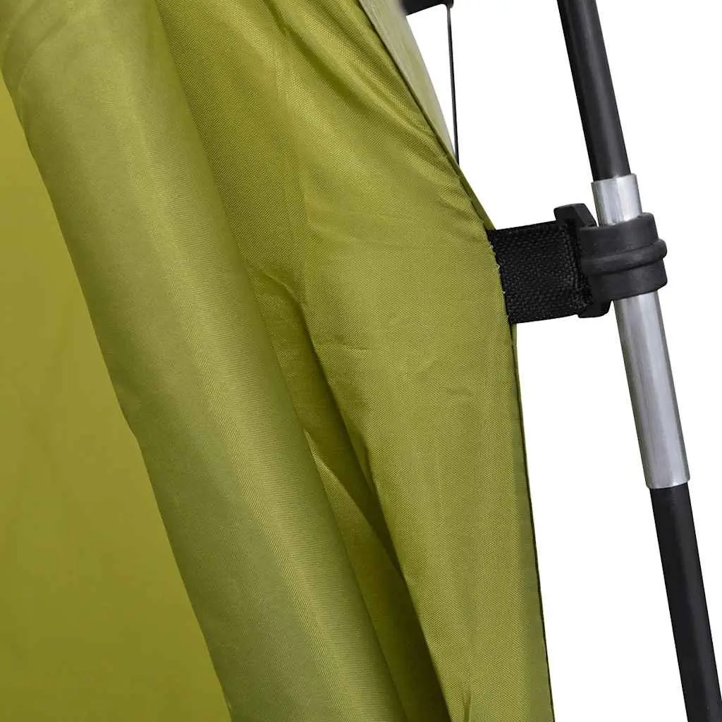 Portable Shower Privacy Tent Green Fiberglass Poles Compact Carrying Bag