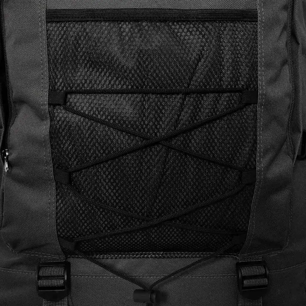 Army-Style Backpack Black XXL 100L Durable Outdoor Hiking Camping Travel Rucksack