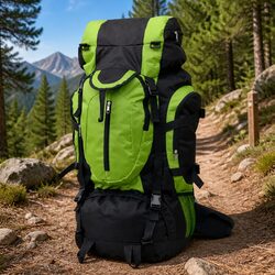 75L Hiking Backpack Green
