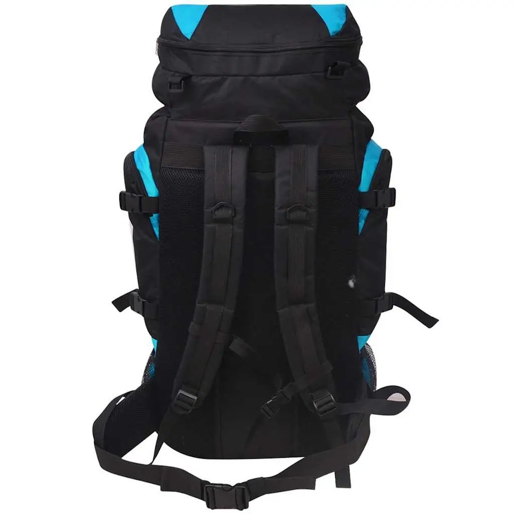 Hiking Backpack Blue 75L Large Capacity Durable Outdoor Travel Camping Rucksack