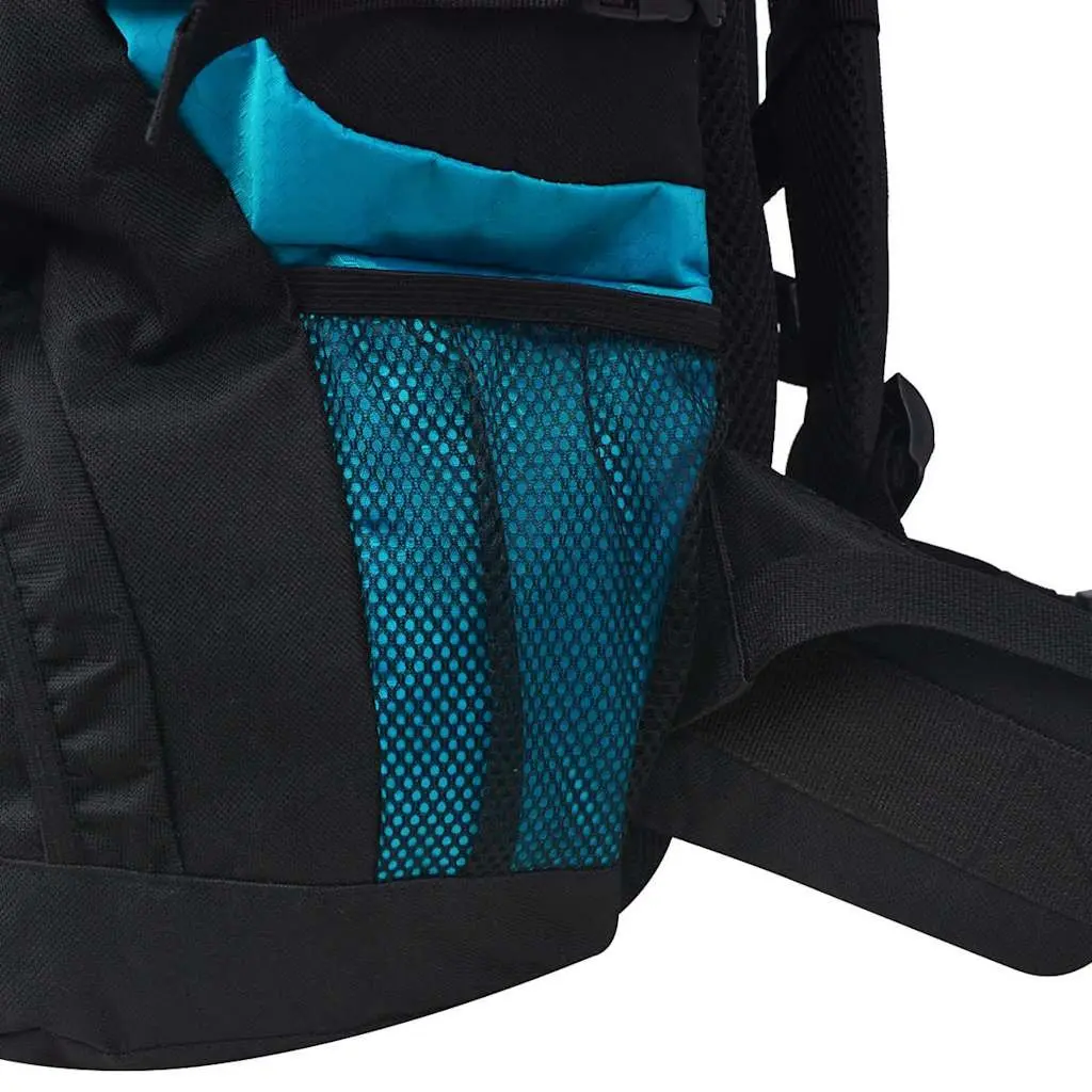 Hiking Backpack Blue 75L Large Capacity Durable Outdoor Travel Camping Rucksack