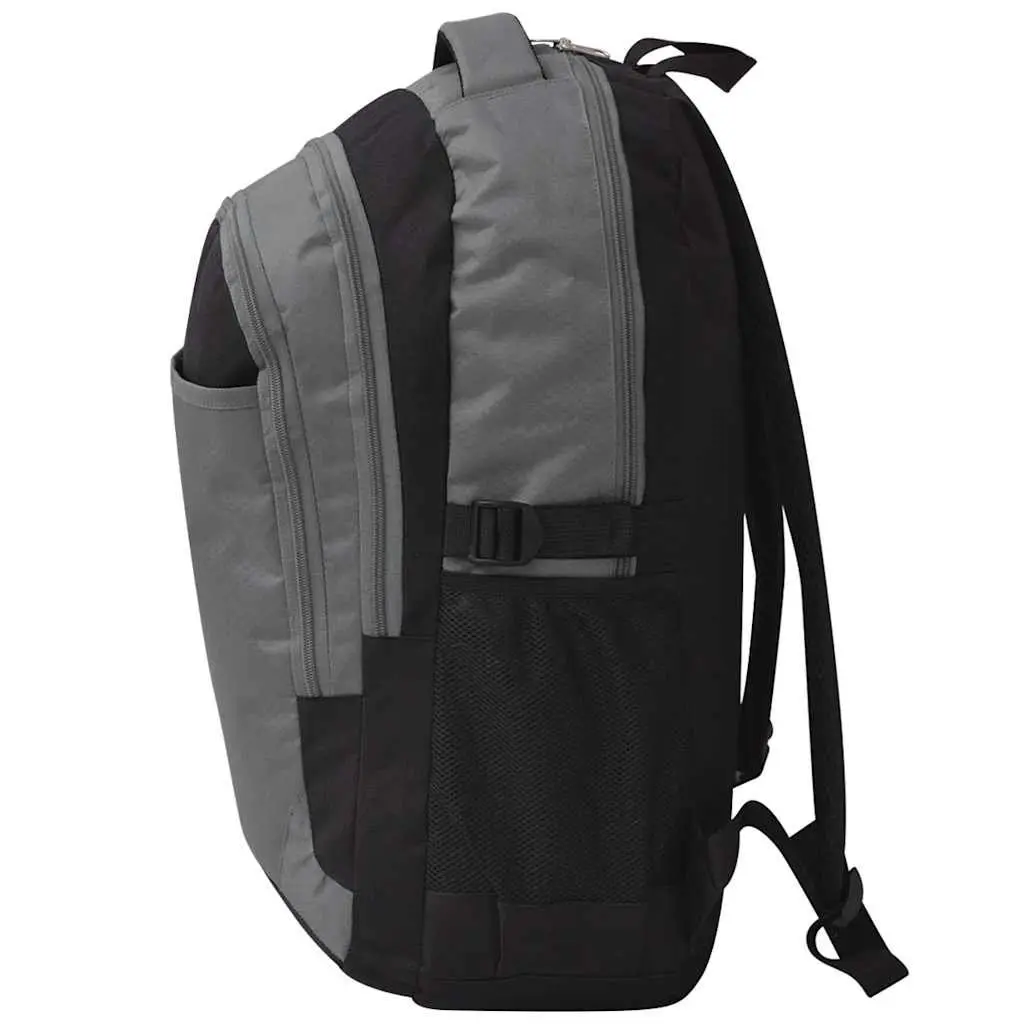 School Backpack 40L Grey Large Capacity Book Bag Shoulder Straps Compartments