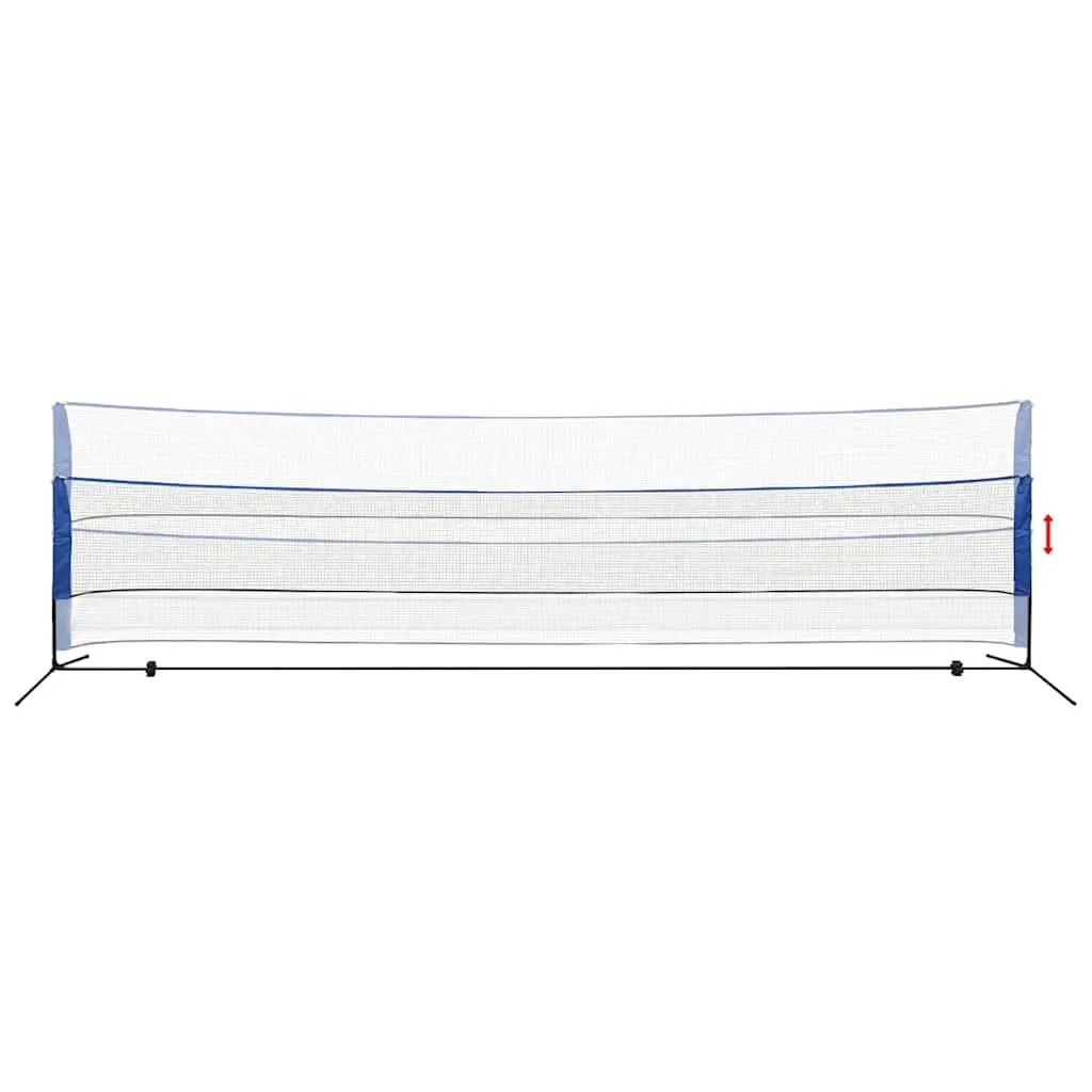 Badminton Net Portable 600x155 cm Adjustable Height Double-Stitched Mesh Lightweight Steel Tube Frame