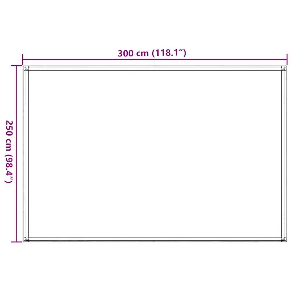 Tent Carpet Anthracite 250x300 cm High-Density Polyethylene Water Permeable