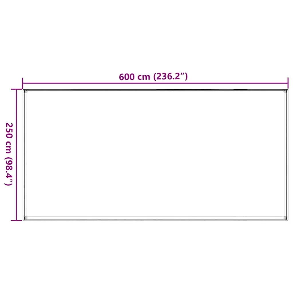 Tent Carpet 250x600 cm Anthracite Outdoor Camping Ground Sheet Mat