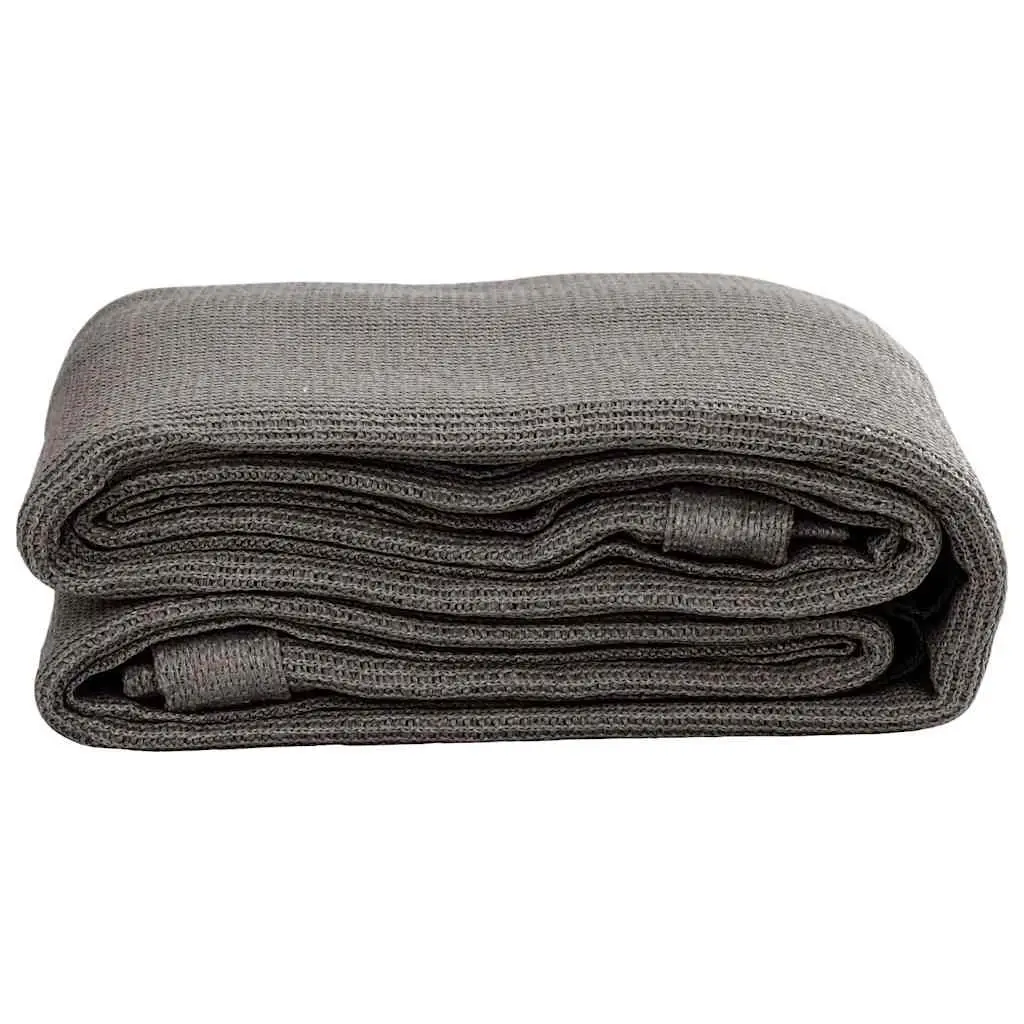 Tent Carpet Anthracite 300x600 cm High-Density Polyethylene with Integrated Eyelets