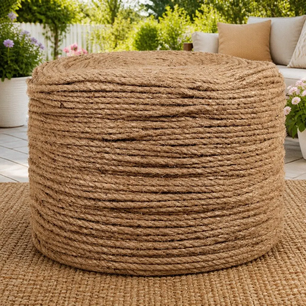 Jute Rope Brown 8mm 500m Durable Natural for Gardening Decking Handrail Plant Support