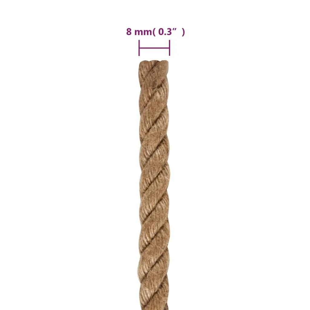 Jute Rope Brown 8mm 500m Durable Natural for Gardening Decking Handrail Plant Support