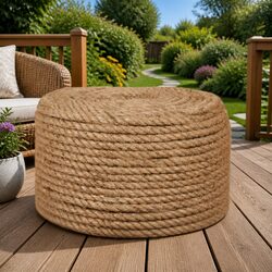Natural Jute Rope 14mm 100m Brown Twine Garden Agriculture Decking Handrail