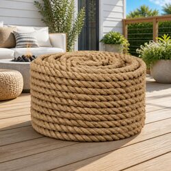 Concise and Strong: 20mm Jute Rope 50m Length