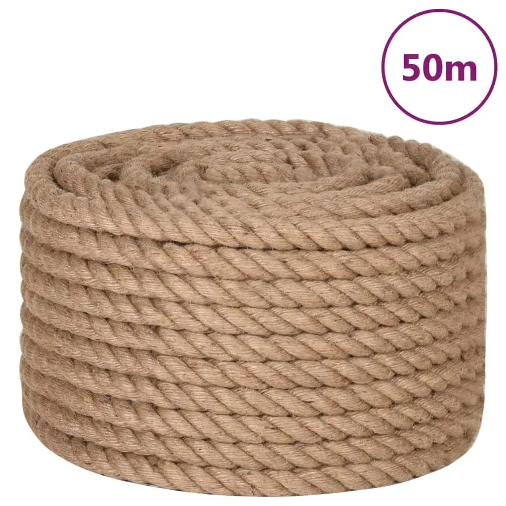 Jute Rope Natural Brown 20mm 50m Durable Construction Soft Touch Suitable for Gardening Agriculture and Outdoor Projects