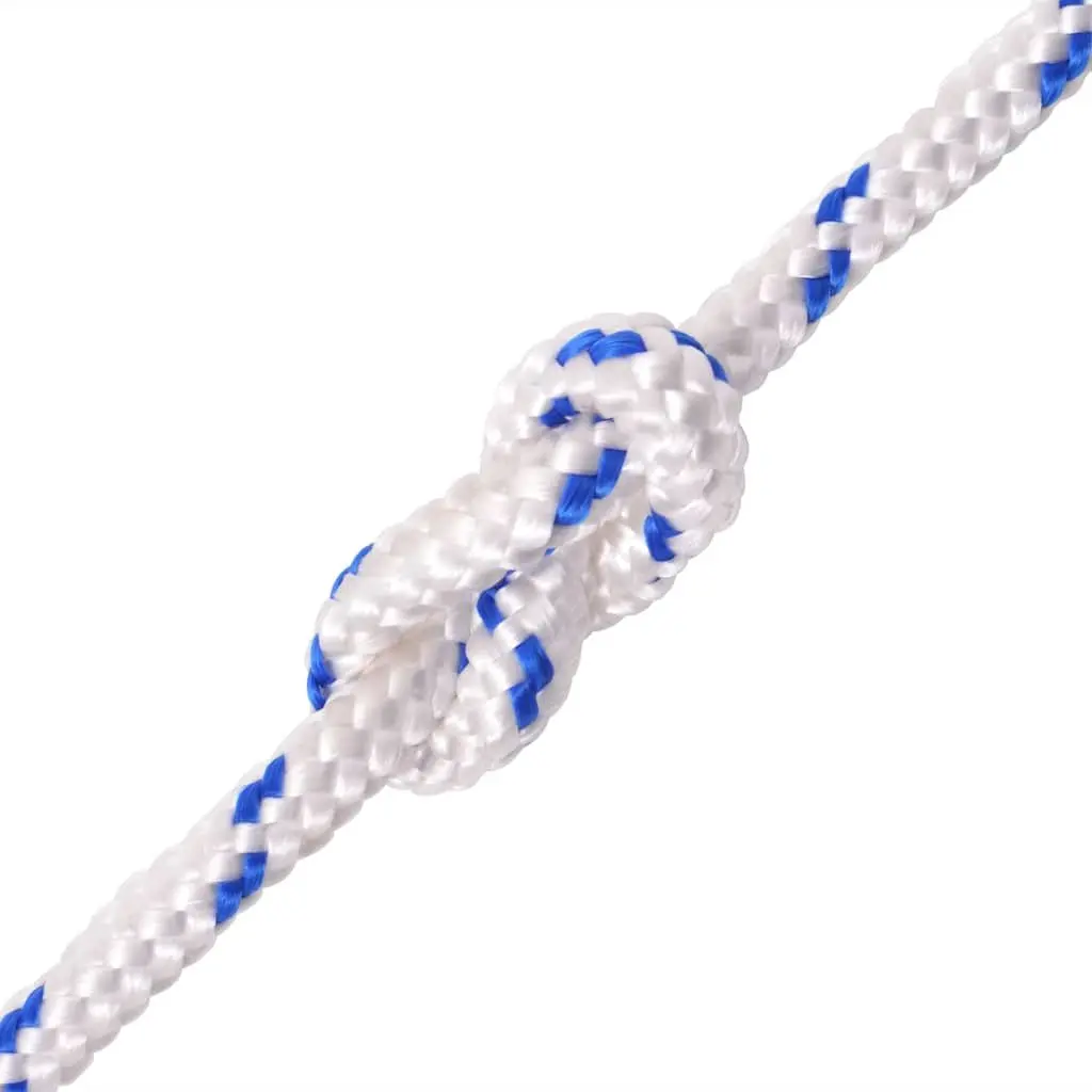 Marine Rope White 10mm 50m Polypropylene Floating Wear Resistant for Sailing Boating Yachting Dock Line