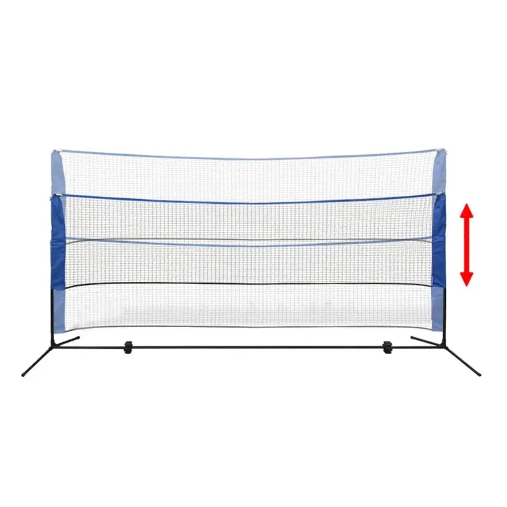 Badminton Net Set 300x155cm Height Adjustable Tool Free Assembly for Outdoor Games