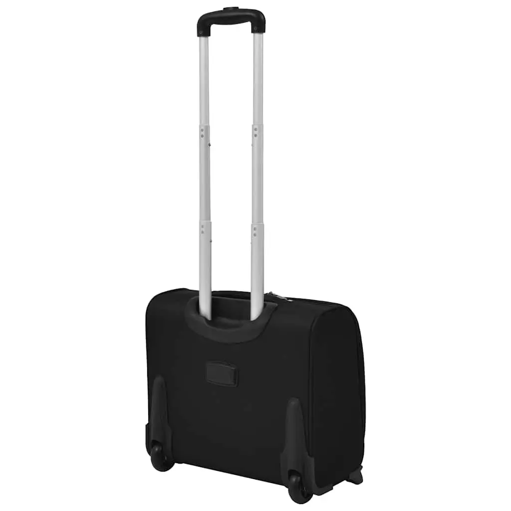 Trolley Suitcase Black Carry-On 2 Wheels Telescopic Handle Travel Luggage