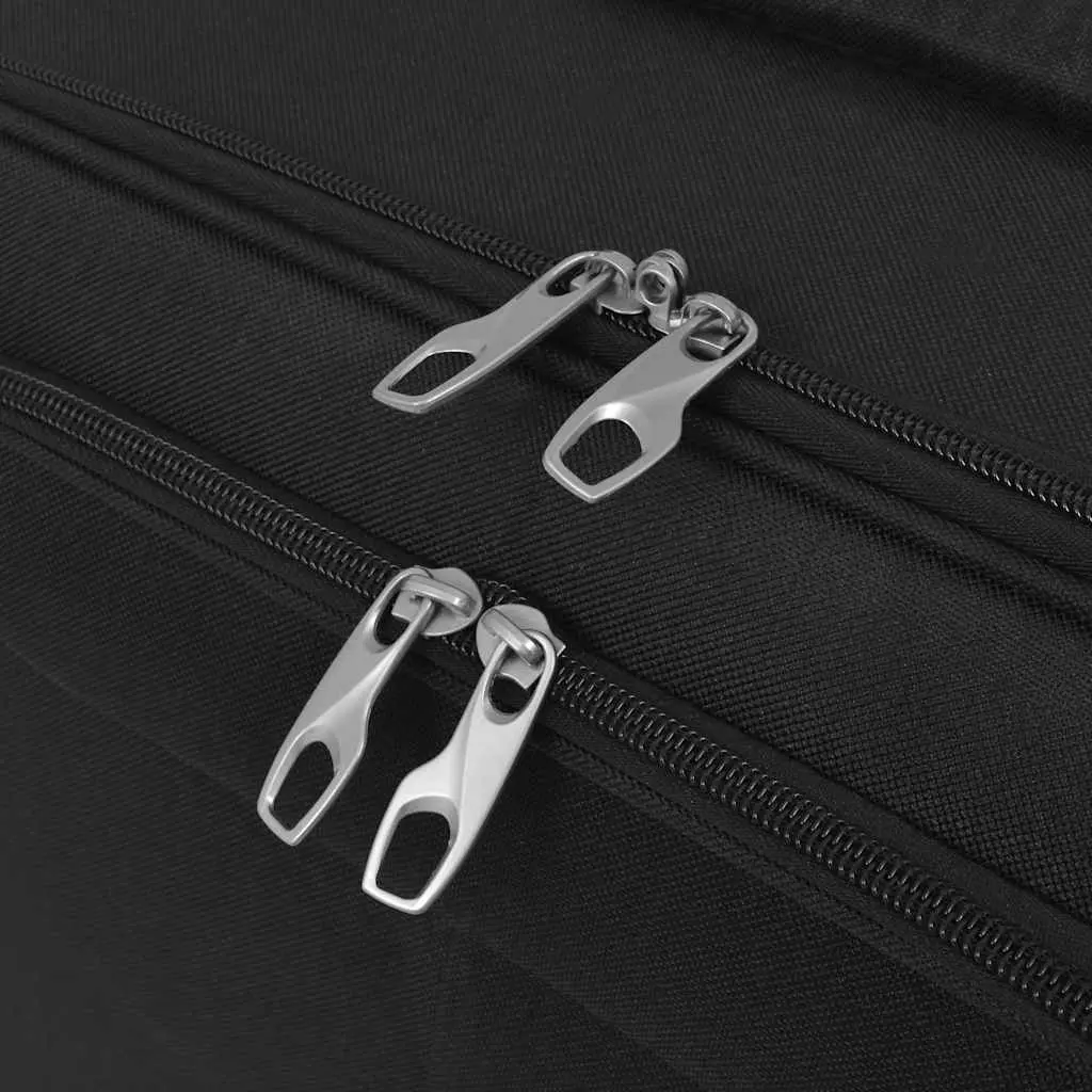 Trolley Suitcase Black Carry-On 2 Wheels Telescopic Handle Travel Luggage