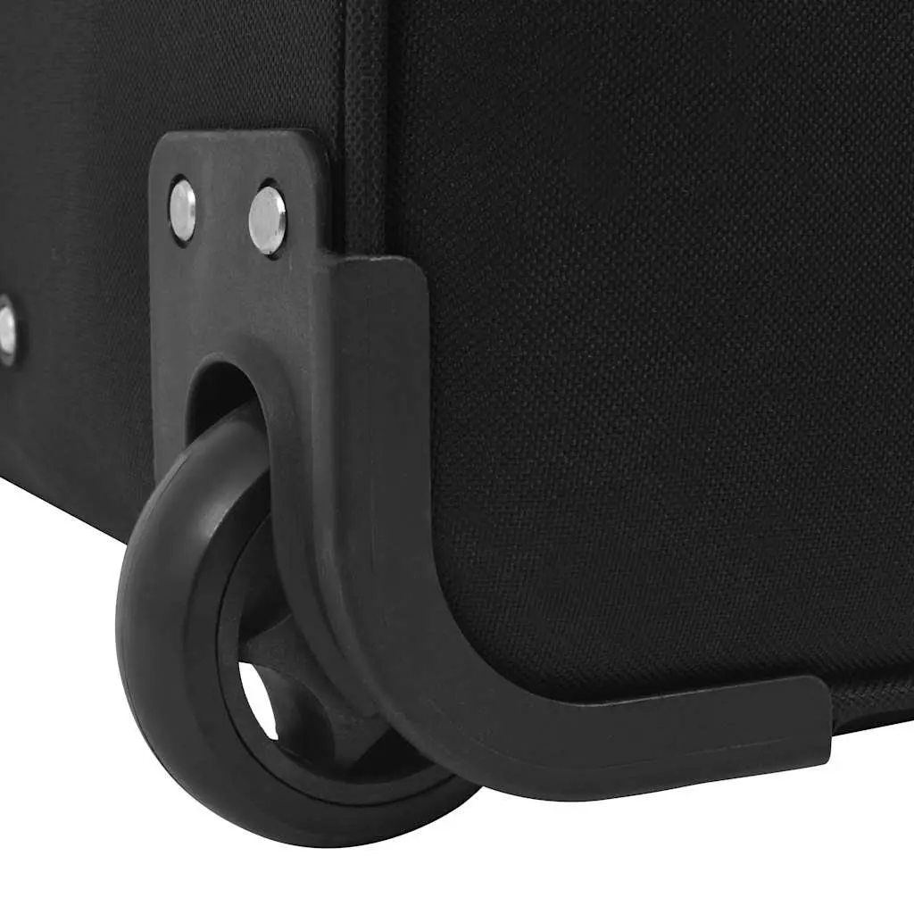 Trolley Suitcase Black Carry-On 2 Wheels Telescopic Handle Travel Luggage