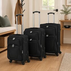 3 Piece Soft Case Trolley Set - Travel Made Easy