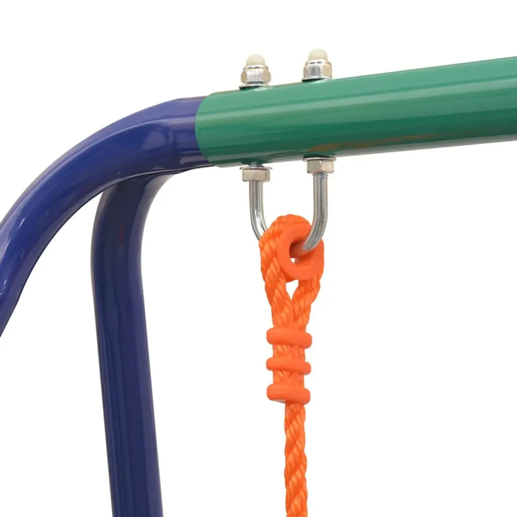 Single Swing Orange Outdoor Play Equipment Kids Garden Backyard A-Frame Sturdy