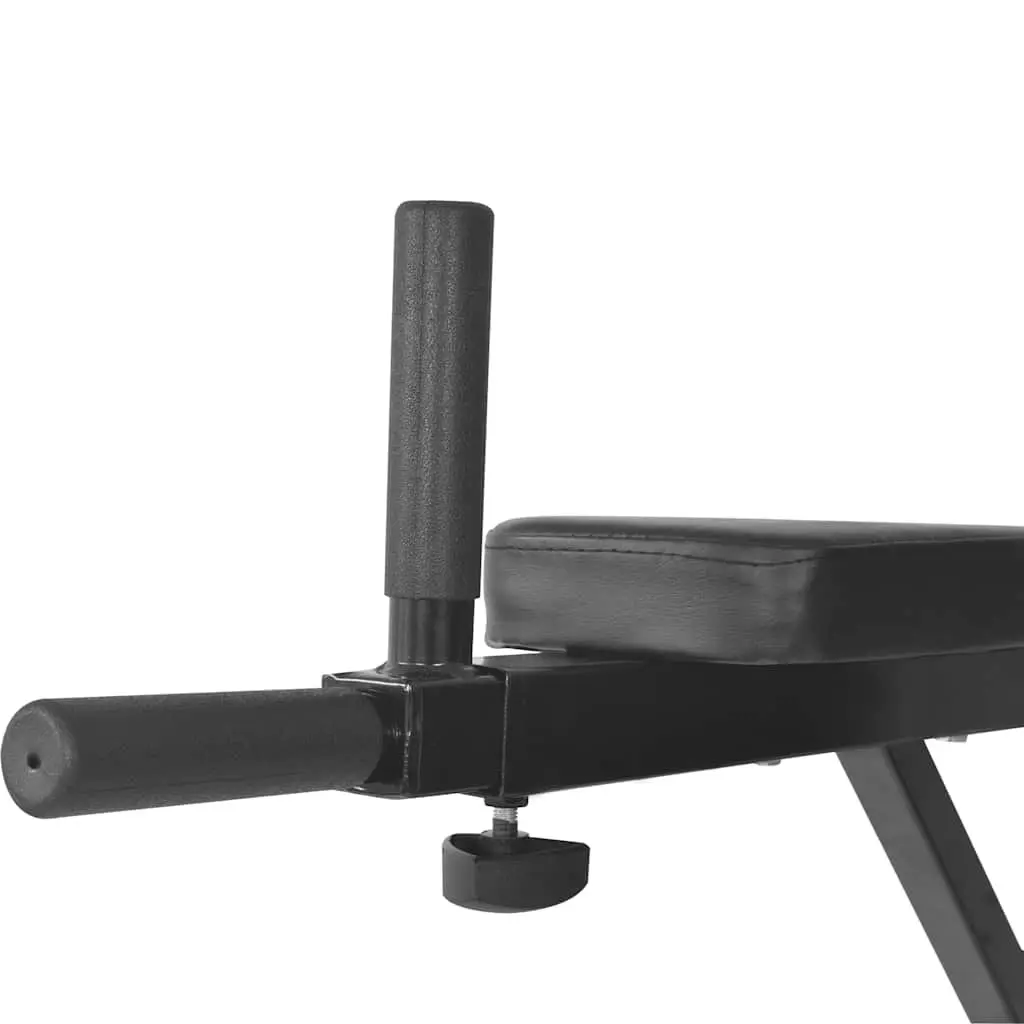 Wall-Mounted Dip Station Black Adjustable with Soft-Grip Handles and Padded Support