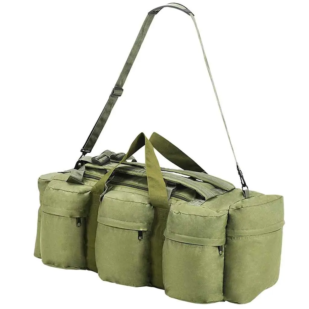 3-in-1 Duffel Bag Green Large Tear-resistant Water-resistant Coated Oxford Fabric