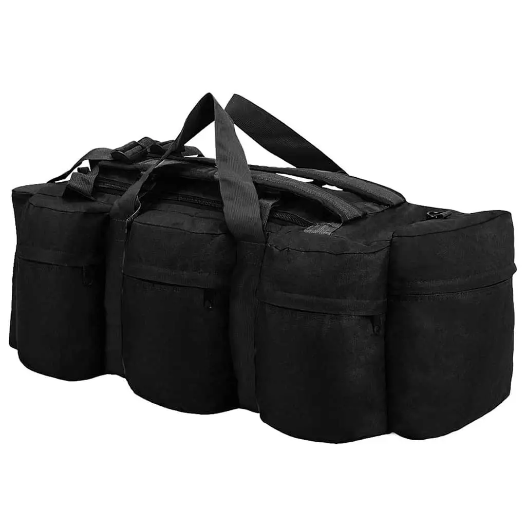 Duffel Bag Black 45L 3-in-1 Shoulder Backpack Outdoor Travel Camping